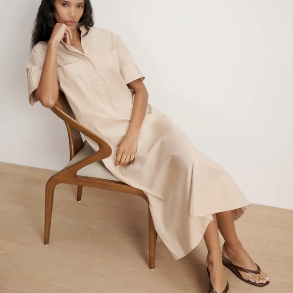 NWT Veronica Beard Cam Drop-Waist Midi Shirtdress - Picture 2 of 3